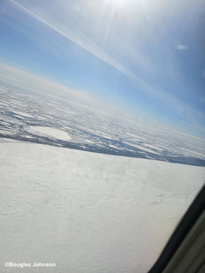Sea ice conditions near Nome. Photo courtesy of Boogles Johnson.