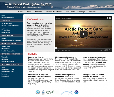 Arctic Report Card Website