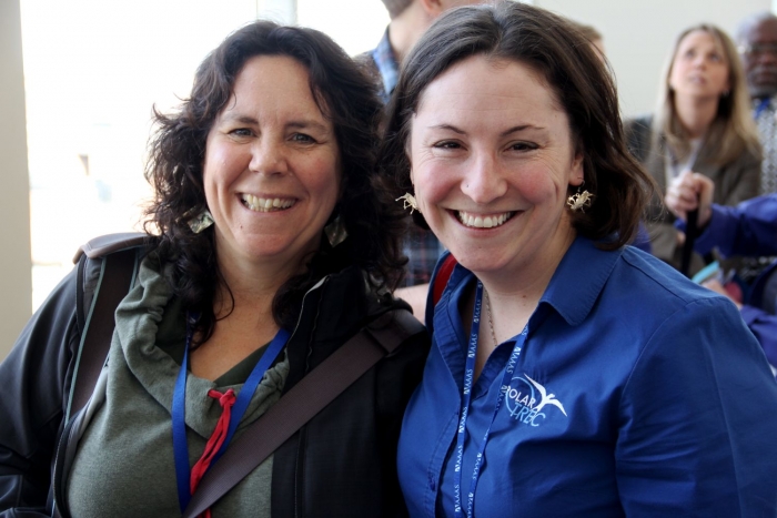 Janet Warburton (left) and Sarah Bartholow (right), the Education Project Managers at the Arctic Research Consortium of the United States, manage the PolarTREC program and provide ongoing support to the teachers and researchers.