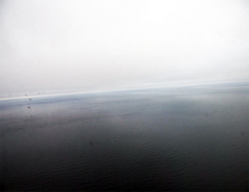 Photo of the ocean taken near the sea ice edge on this flight.