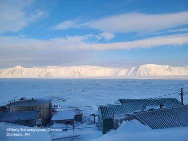 Weather and sea-ice conditions in Diomede - view 2. Photo courtesy of Marty Eeleengayouq Ozenna.