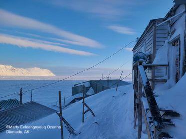 Weather and sea-ice conditions in Diomede - view 3. Photo courtesy of Marty Eeleengayouq Ozenna.