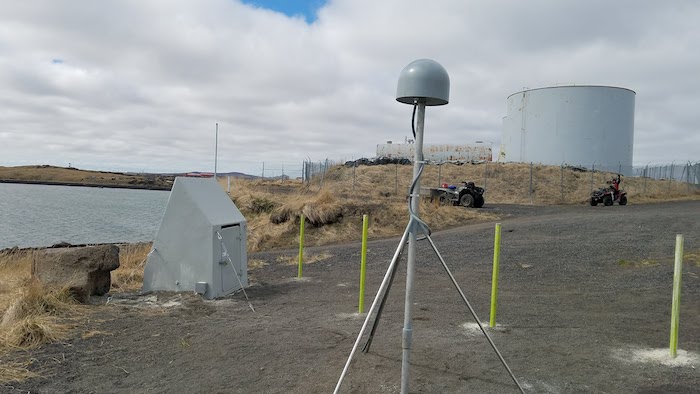 Figure 5. AOOS GPS/GNSS pilot project site at St. Michaels on the coast of Norton Sound. Photo courtesy of AOOS.