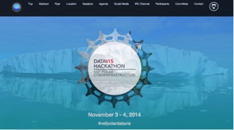 Figure 1. The NSF DataViz Hackathon for Polar CyberInfrastructure website. Image courtesy of NSF.