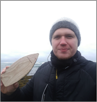 Figure 2. Mr. Bolli Thor with the boat, in Iceland. Photo courtesy of Bolli Thor.