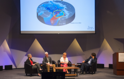 Panel discussion at the Arctic Futures Conference. Photo by Joed Polly, ARCUS