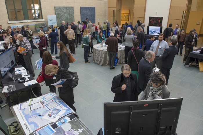 Members of the public attending Arctic Matters Day enjoyed interactive displays and conversations with presenters. Photo courtesy of National Academies, Arctic Matters.
