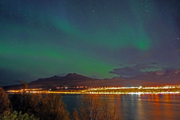 Northern Lights over Akureyri, Iceland. Photo courtesy of Ragnar Hólm.
