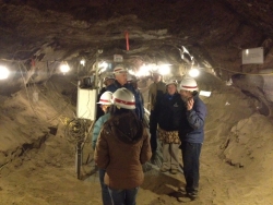 SSC members touring the Permafrost Tunnel in Fox, Alaska.