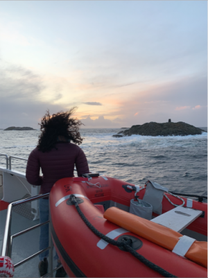 IBES undergraduate Chiara Wadsworth-Arellano '20 looks toward Bodø.