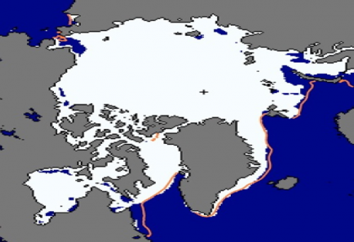 Figure 5.  Ice extent (monthly means, April)