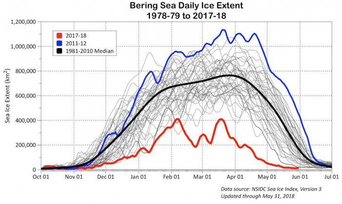Figure 12. Bering Sea Daily Ice Extent. 