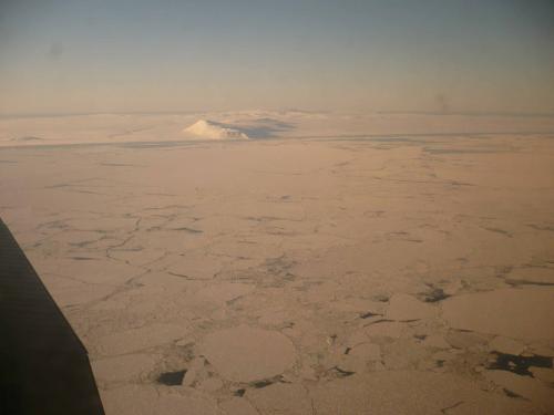 11 March 2011 aerial photo of sea ice north of Savoonga