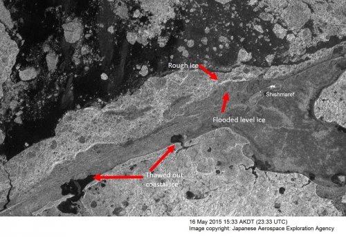 16 May 2015 - Satellite image of Shishmaref