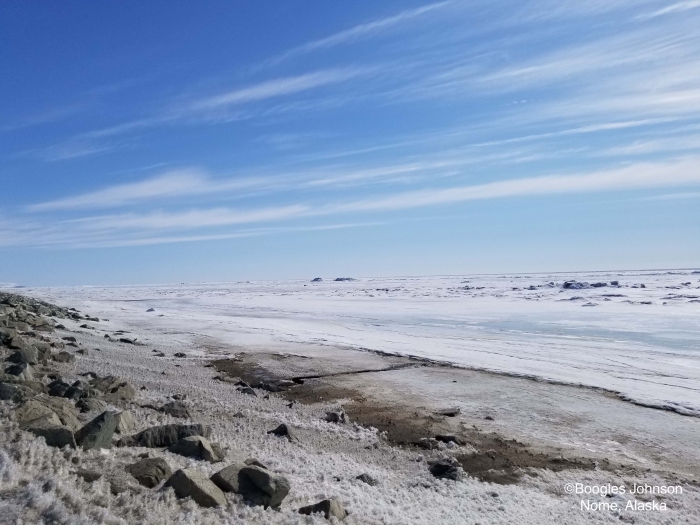 Nearshoe ice conditions in Nome.