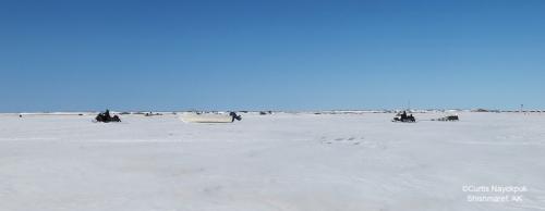 Sea ice and weather conditions in Shishmaref. Photos courtesy of Curtis Nayokpuk.