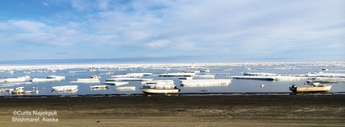 Nearshore ice conditions in Shishmaref - view 2.