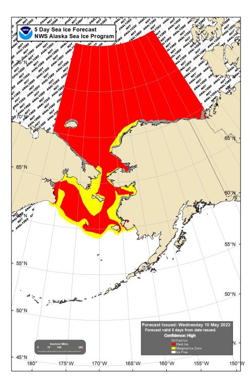 NWS 5-day Sea Ice Forecast