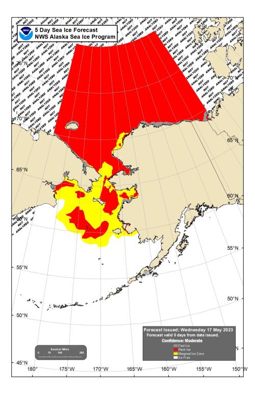 NWS 5-day Sea Ice Forecast