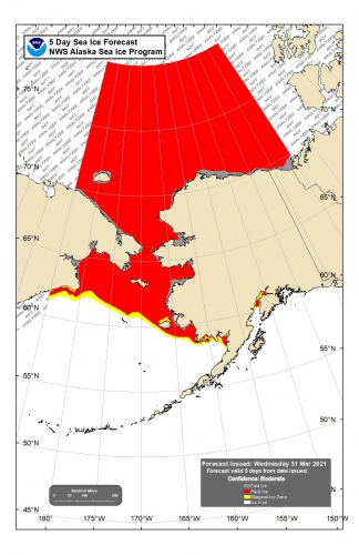 NWS 5-day sea ice forecast.