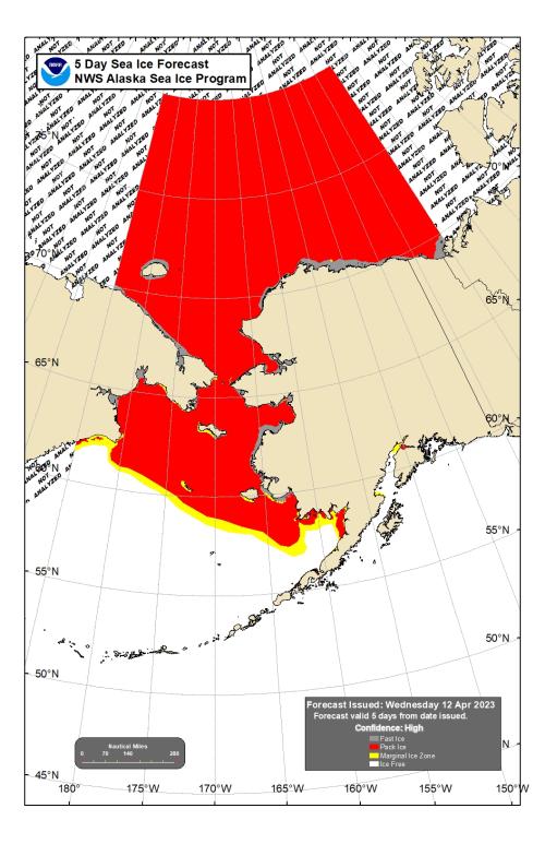 NWS 5-day Sea Ice Forecast