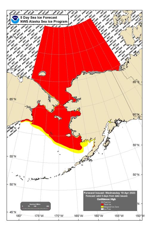 NWS 5-day Sea Ice Forecast