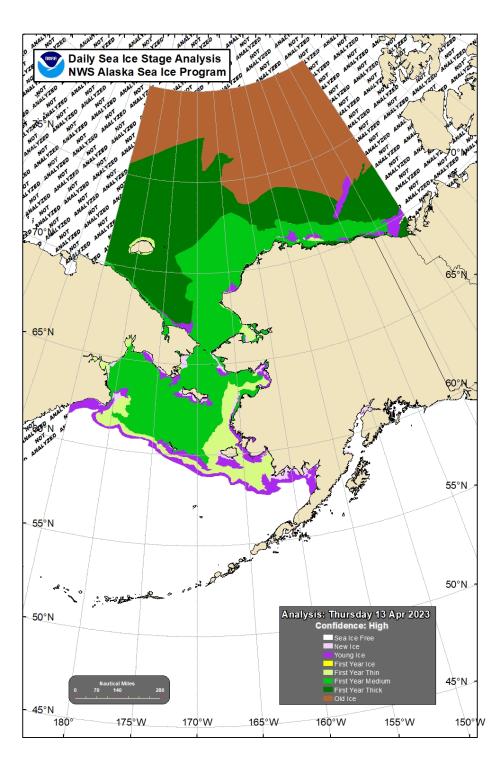 NWS Sea Ice Stage Analysis