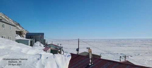 Sea ice and weather conditions in Diomede - view 1.