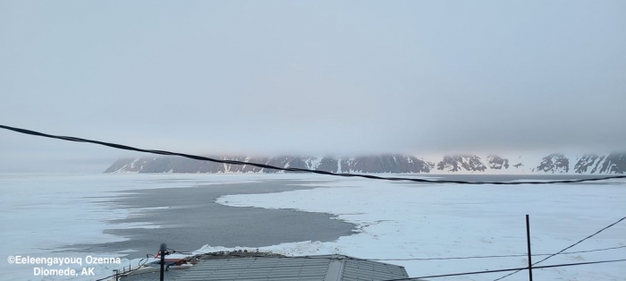 Sea ice and weather conditions in Diomede - view 1.