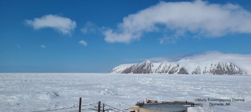 Weather and sea ice conditions in Diomede - view 1.