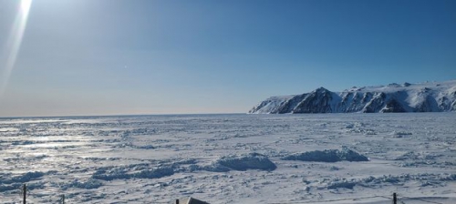 Sea ice and weather conditions in Diomede - view 2.