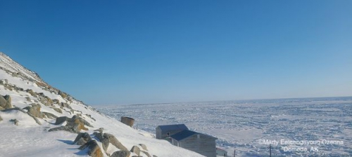 Sea ice and weather conditions in Diomede - view 1.