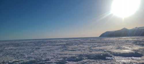 Sea ice and weather conditions in Diomede - view 2.