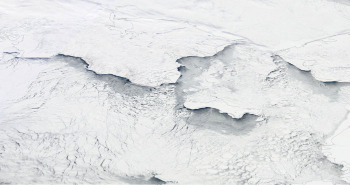 Figure 1: Ice extent at the end of March 2013. 