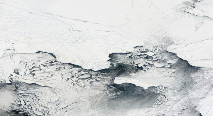 Figure 3: Ice extent at the end of March 2015.