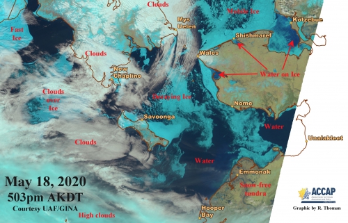 Labeled Satellite Image Courtesy of Rick Thoman, ACCAP.