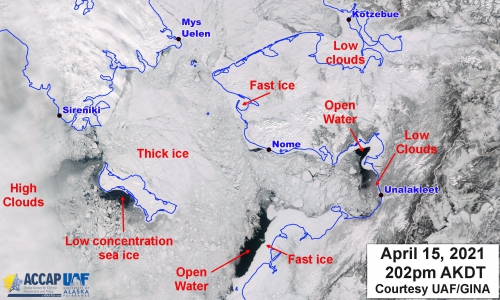 Annotated satellite image from Rick Thoman, ACCAP.