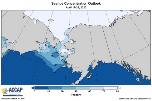 Sea ice concentration map courtesy of Rick Thoman, ACCAP.