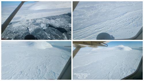 Sea ice conditions in and around Wales from the air - series 2. Photo courtesy of Robert Tokeinna, Jr.