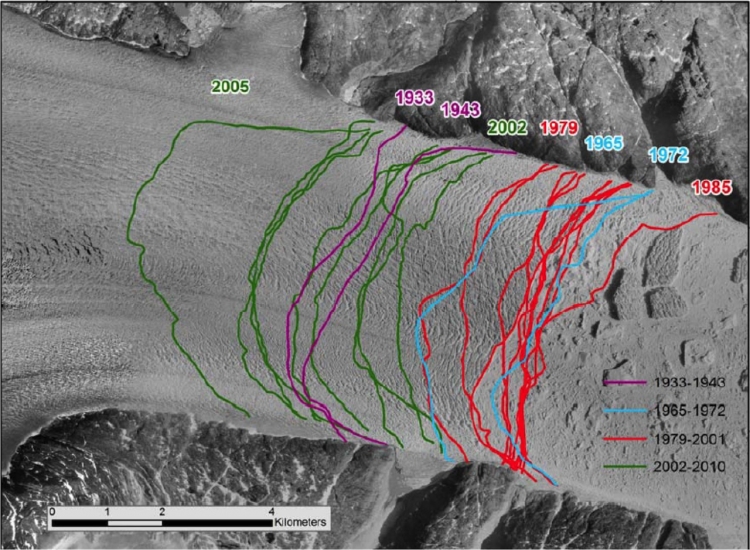 Greenland's Largest Ice Stream Thinning Rapidly