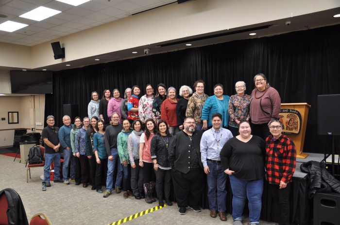 Figure 1. Participants at the 2020 Alaska Native Collaborative Hub for Research on Resilience (ANCHRR) 2020 meeting in Juneau, Alaska. Photo courtesy of ANCHRR.