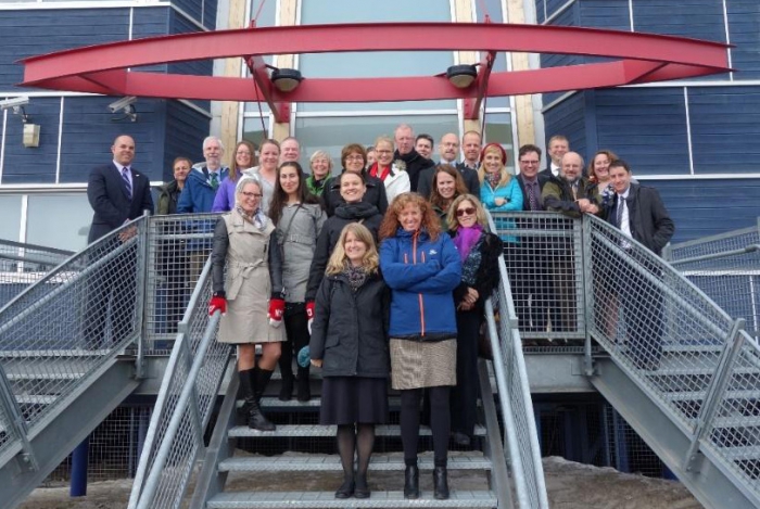 Members of the inaugural Fulbright Arctic Initiative 2015-2017 cohort met in Iqaluit, Canada, to kick off the program. Photo courtesy of Fulbright Canada.