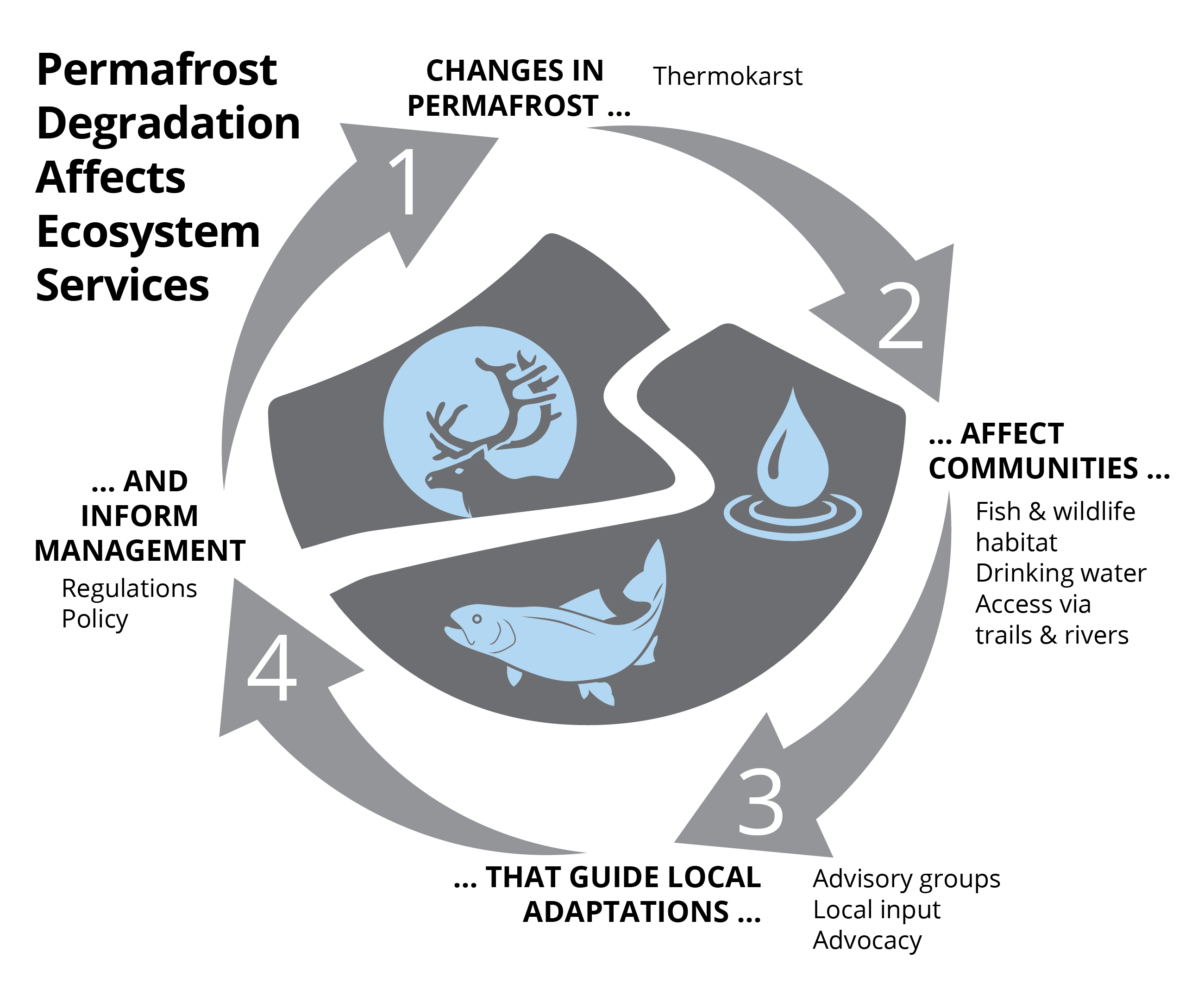 How is permafrost degradation affecting   ecosystem services?