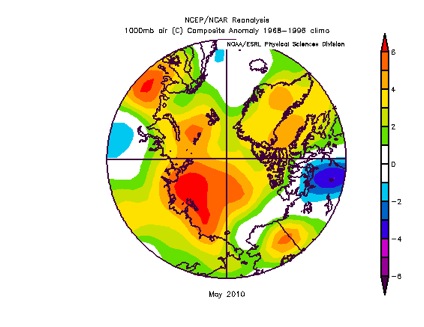 Near Surface Air Temperature Anomalies