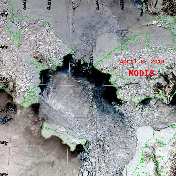 St. Lawrence Island/Bering Strait Remote sensing data closeup