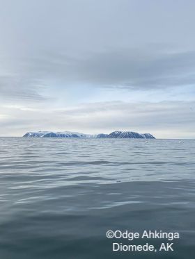 Weather and sea ice conditions near Diomede on 1 June 2023. Photos courtesy of Odge Ahkinga.