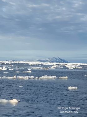 Sea ice six miles south of Diomede. Photos courtesy of Odge Ahkinga.