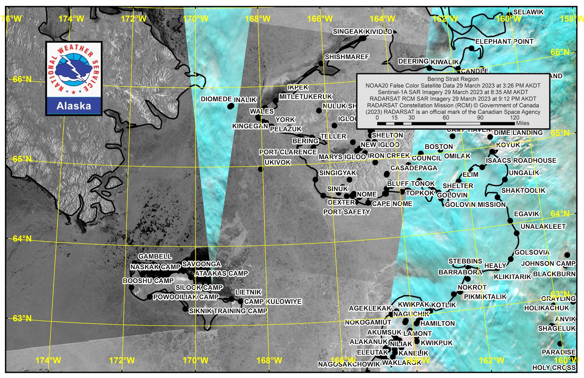 Bering Strait Area Satellite Image Bering Strait Area Satellite Image