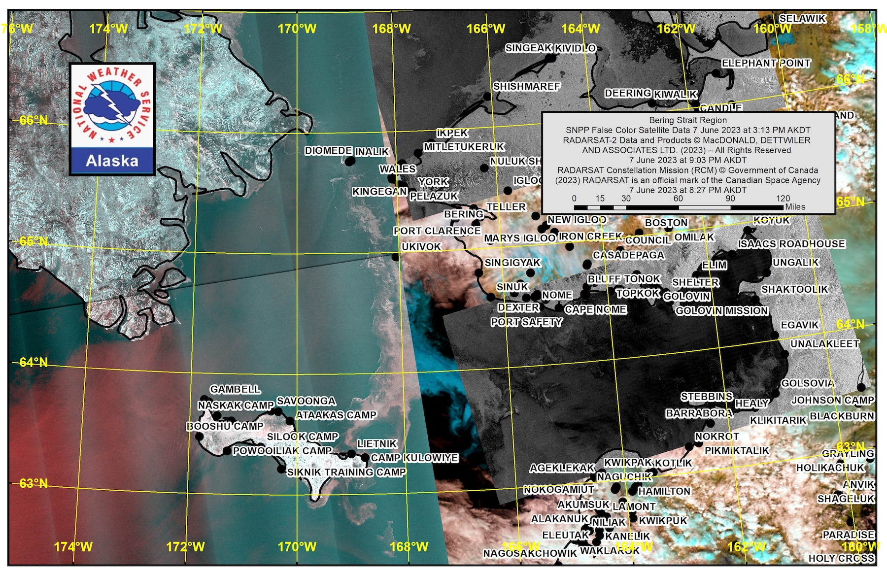 Bering Strait Area Satellite Image Bering Strait Area Satellite Image