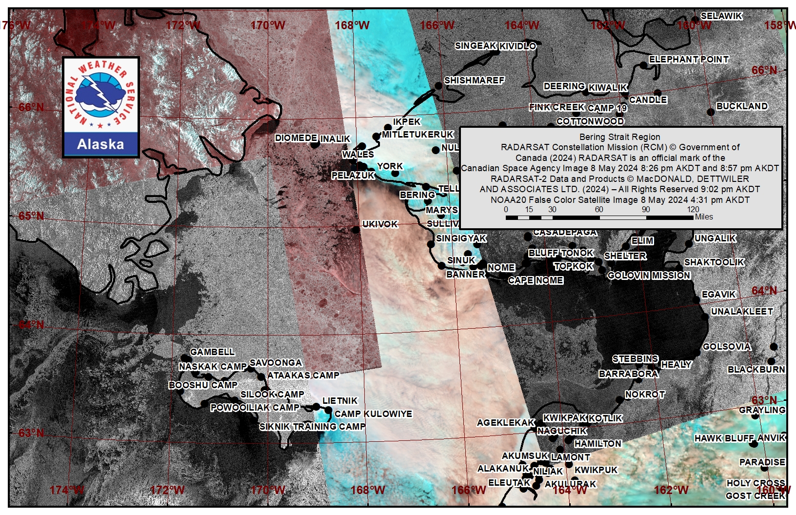 NWS Bering Strait Area Satellite Image NWS Bering Strait Area Satellite Image